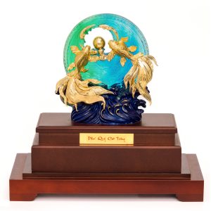 Cá Chép Trông Trăng Mạ Vàng 24K