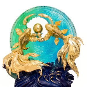 Cá Chép Trông Trăng Mạ Vàng 24K