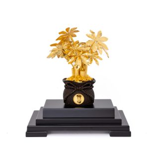 Cây Phong Thuỷ Kim Ngân Mạ Vàng 24K