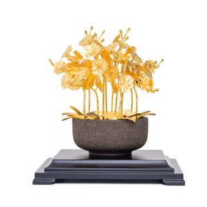 Chậu Lan Hồ Điệp Dát Vàng 24K