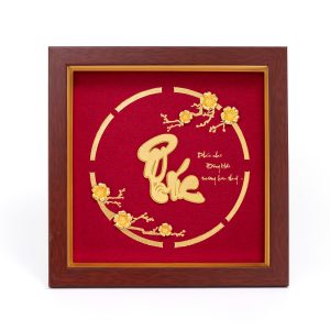 Chữ Phúc Thư Pháp Dát Vàng 24K