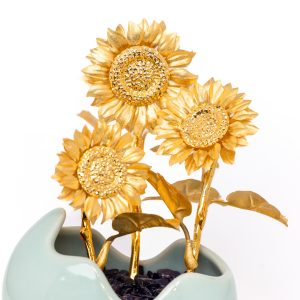 Hoa Hướng Dương Mạ Vàng 24K