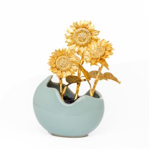 Hoa Hướng Dương Mạ Vàng 24K