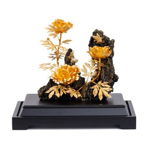 Hoa Mẫu Đơn Dát Vàng 24K