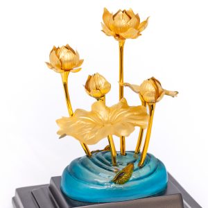 Hoa Sen Dát Vàng 24K