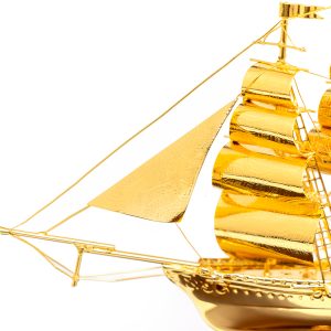 Mô Hình Thuyền Mạ Vàng 24K