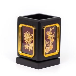 Ống Cắm Bút Dát Vàng 24K