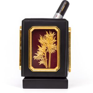 Ống Cắm Bút Dát Vàng 24K