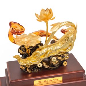 Sâm Ngọc Linh Sen Như Ý Mạ Vàng 24K