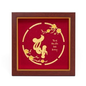 Tranh Chữ Thọ Dát Vàng 24K