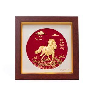 Tranh Mã Đáo Thành Công Dát Vàng 24K