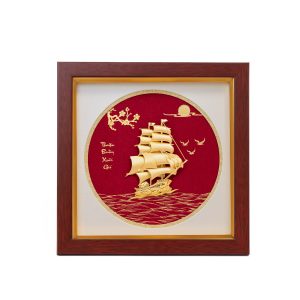 Tranh Thuận Buồm Xuôi Gió Dát Vàng 24K