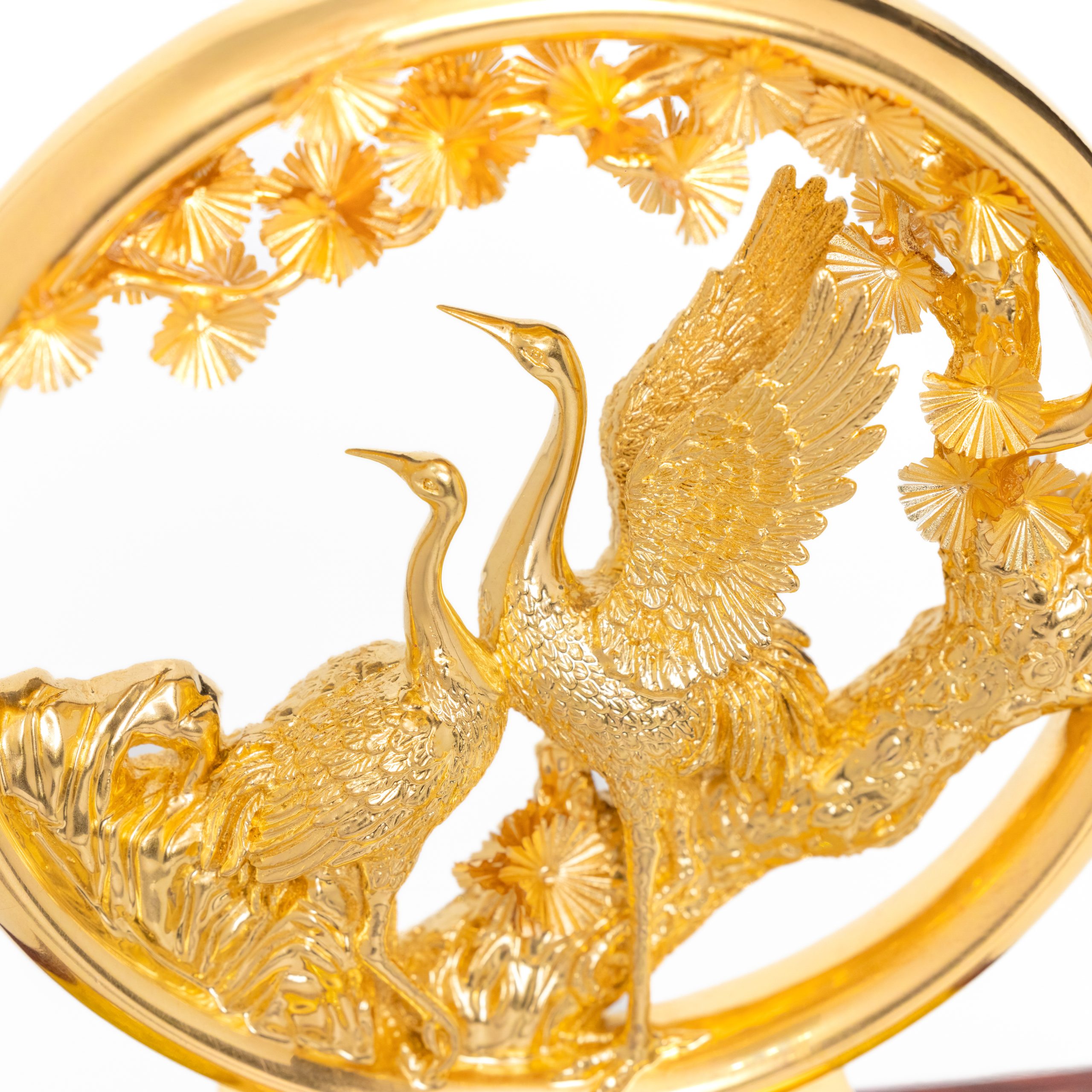 Tùng Hạc Diên Niên Dát Vàng 24K