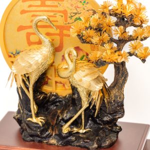 Tùng Hạc Niên Niên Dát Vàng 24K