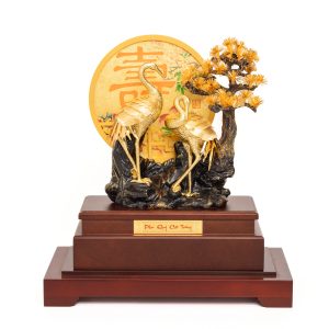 Tùng Hạc Niên Niên Dát Vàng 24K