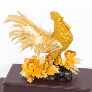 Tượng Gà Trống Dát Vàng 24K