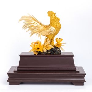 Tượng Gà Trống Dát Vàng 24K